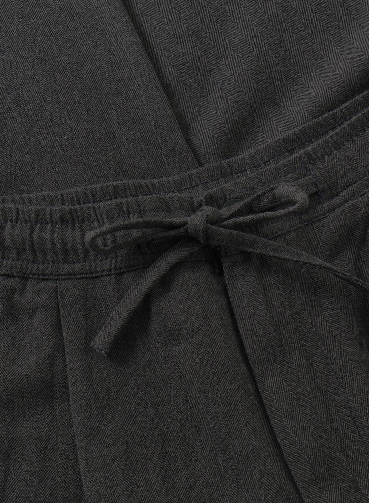 Fig Comfort Herringbone Pants Dark Grey Melange