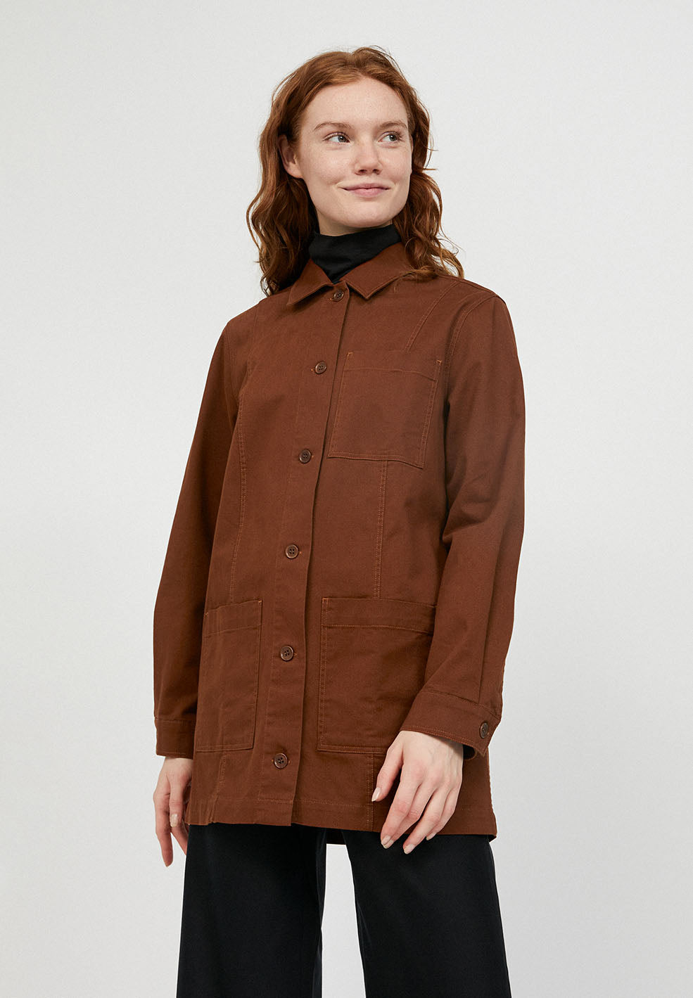 Mirjaam Overshirt Jacket Cacao - ARMEDANGELS