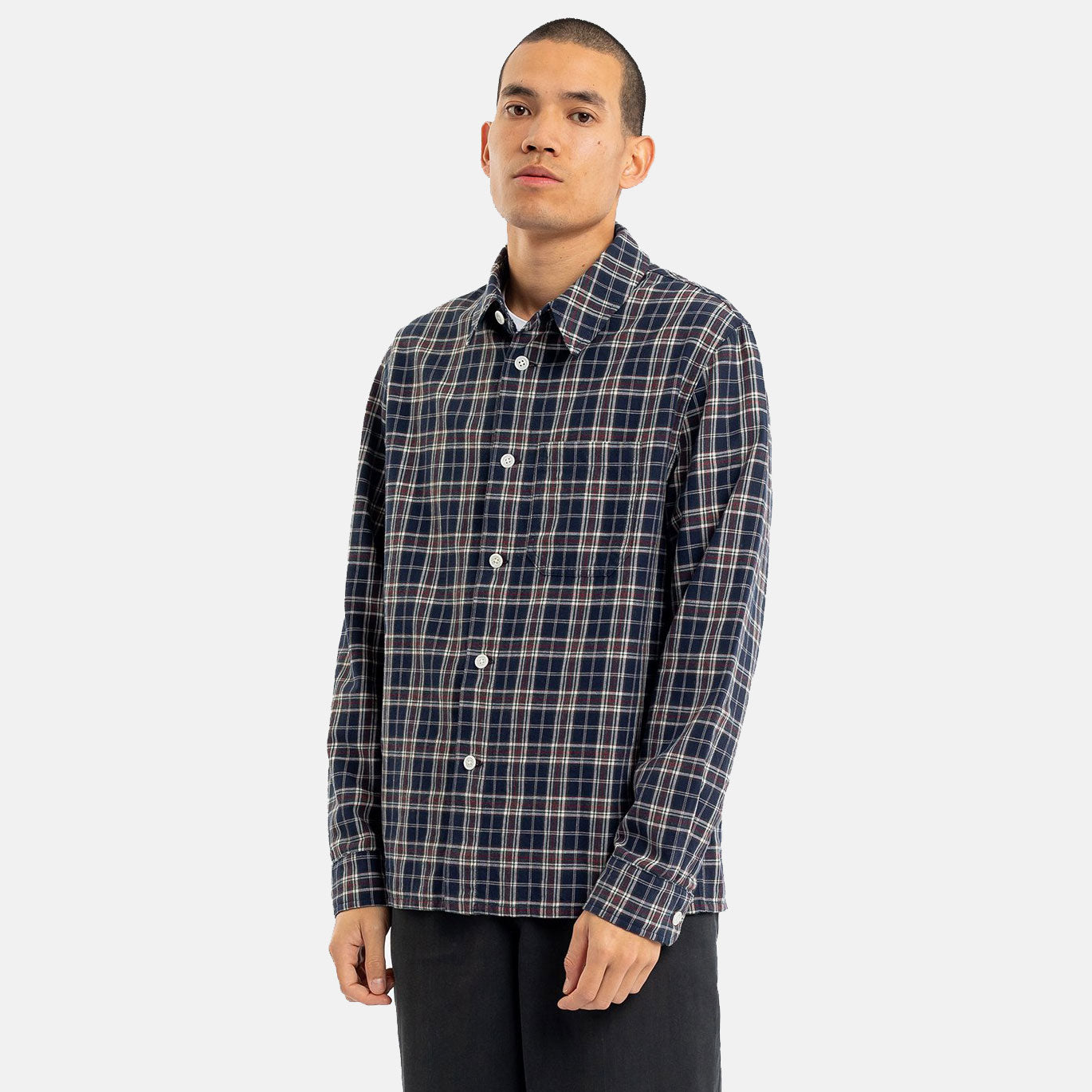 Overshirt Check Navy - ROTHOLZ