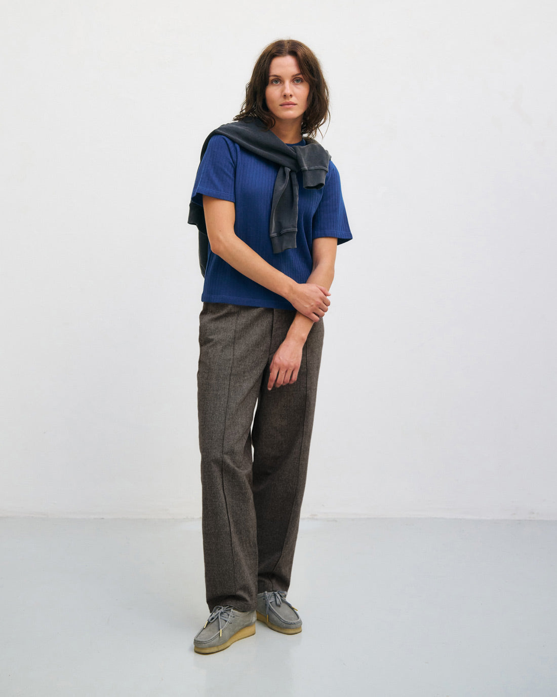 Heavy Ribbed T-shirt Royal Blue