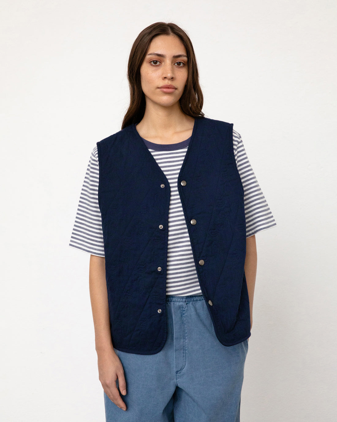 Light Vest Quilted Dark Navy