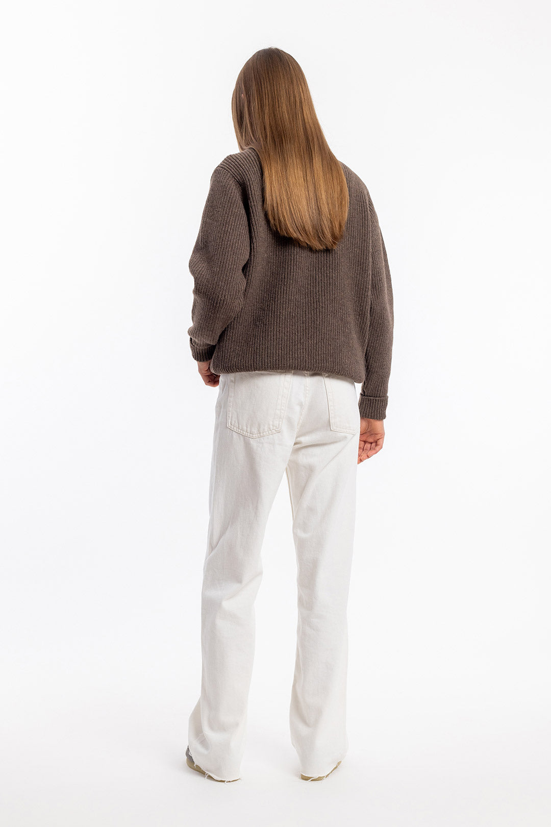 Knit Wool Half-Zip Troyer Rosewood - ROTHOLZ