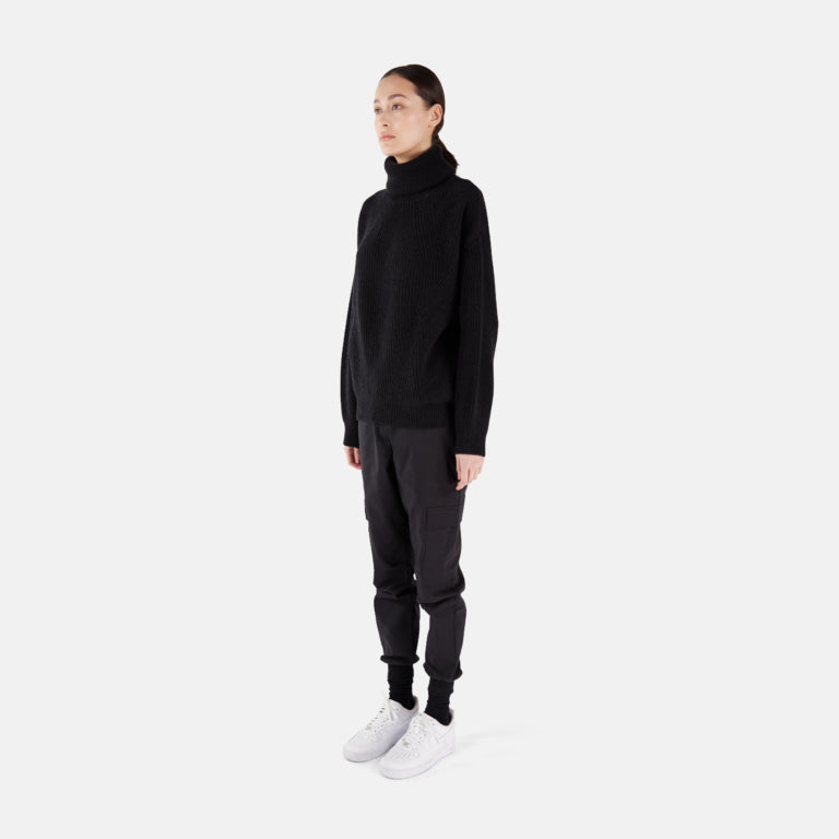 Alma Organic Wool Knit Black - MAKIA