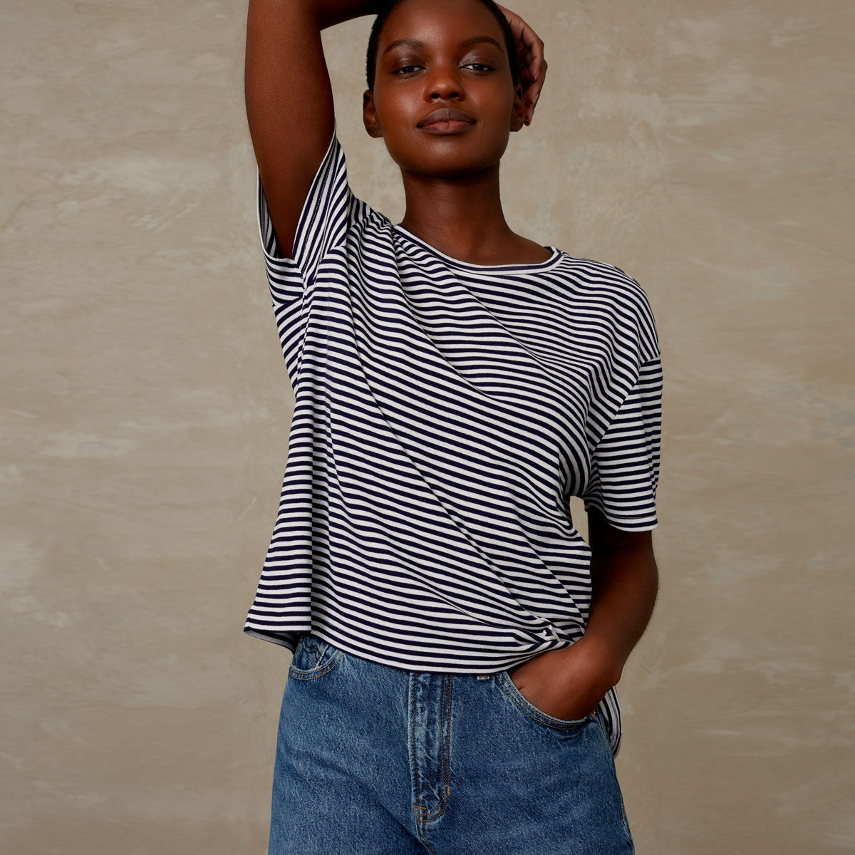 Amabel Stripe Navy - KINGS OF INDIGO