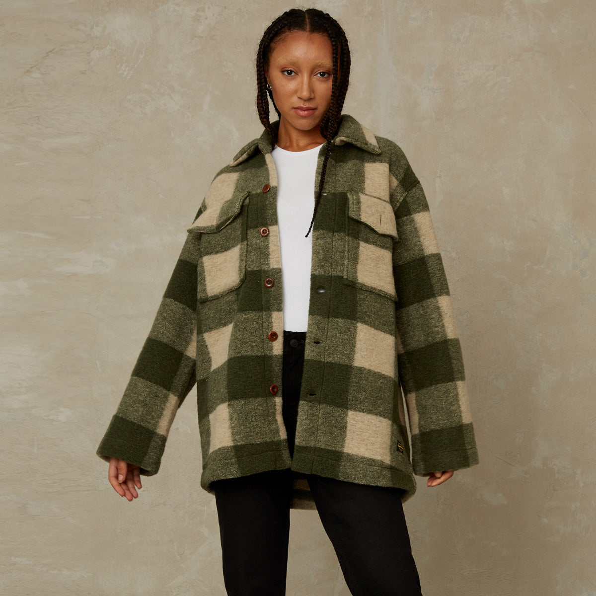 Ariko Wool Forest Green Check - KINGS OF INDIGO