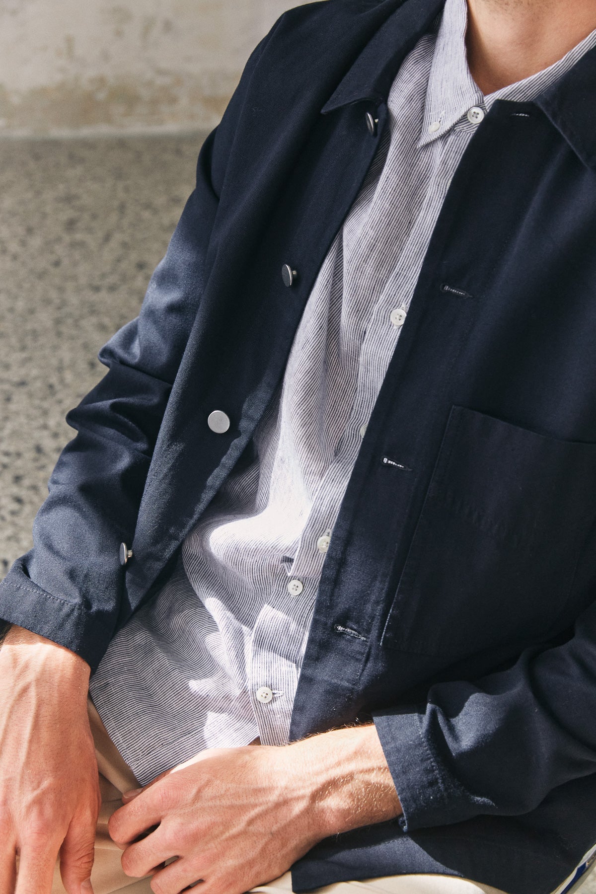 Asir Jacket Light Canvas Navy