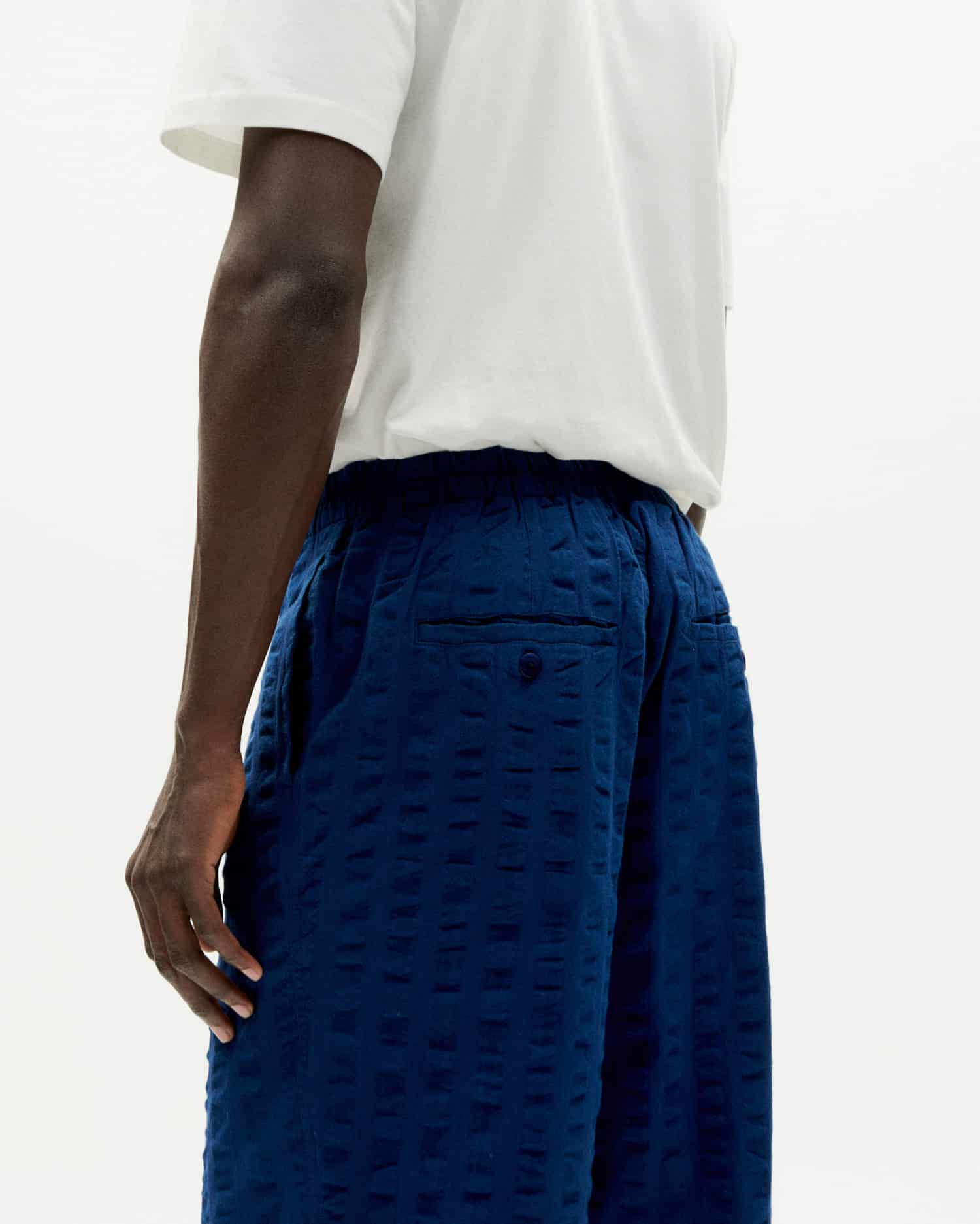 Luc Big Seersucker Navy - THINKING MU