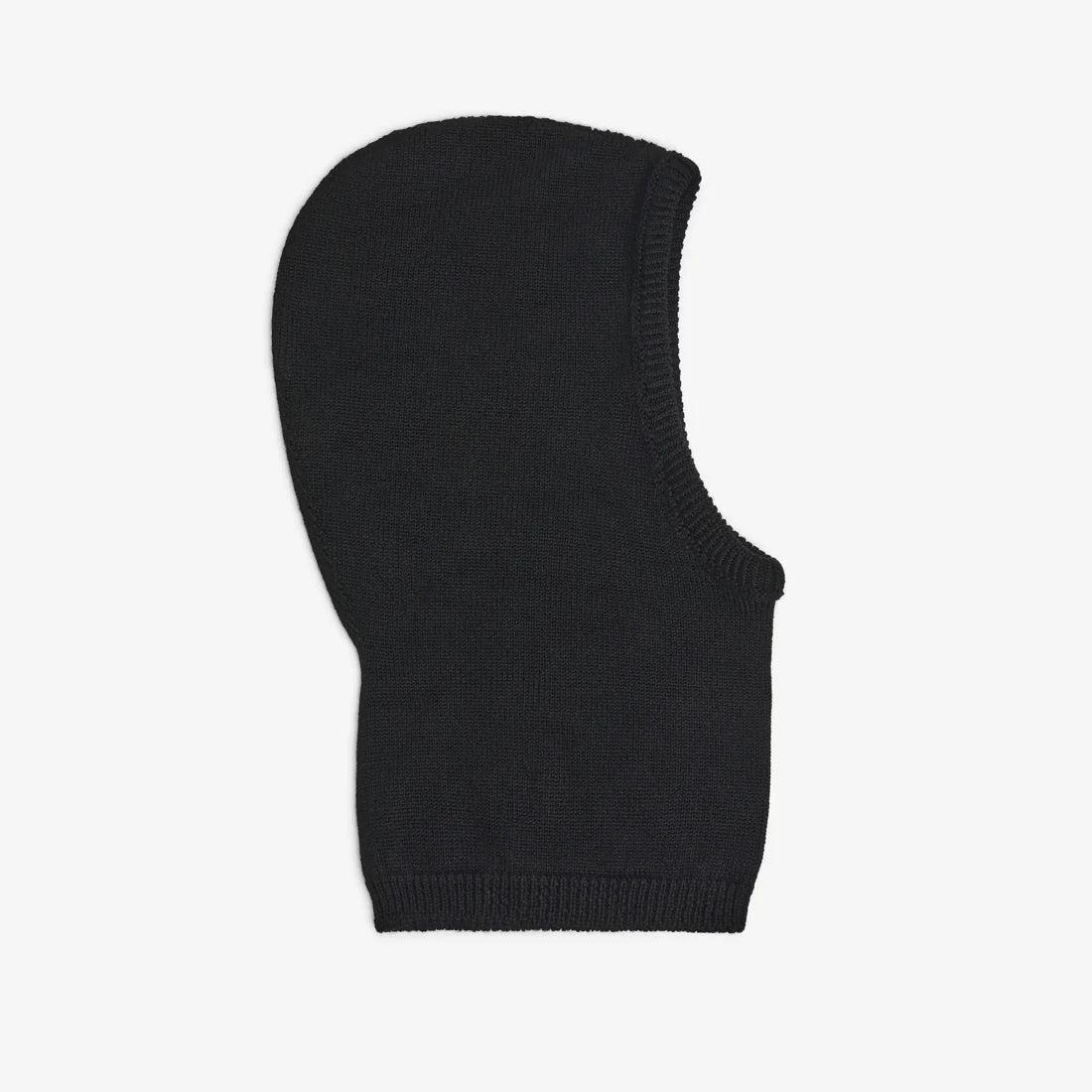 Balaclava Merino Wool Knit Hood True Black