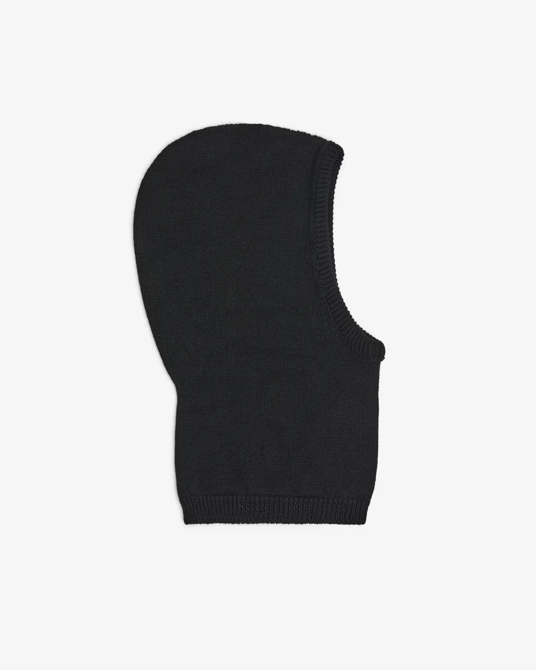 Balaclava Merino Wool Knit Hood True Black