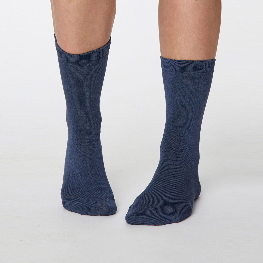 Solid Jackie Bambustrumpor Denim - THOUGHT