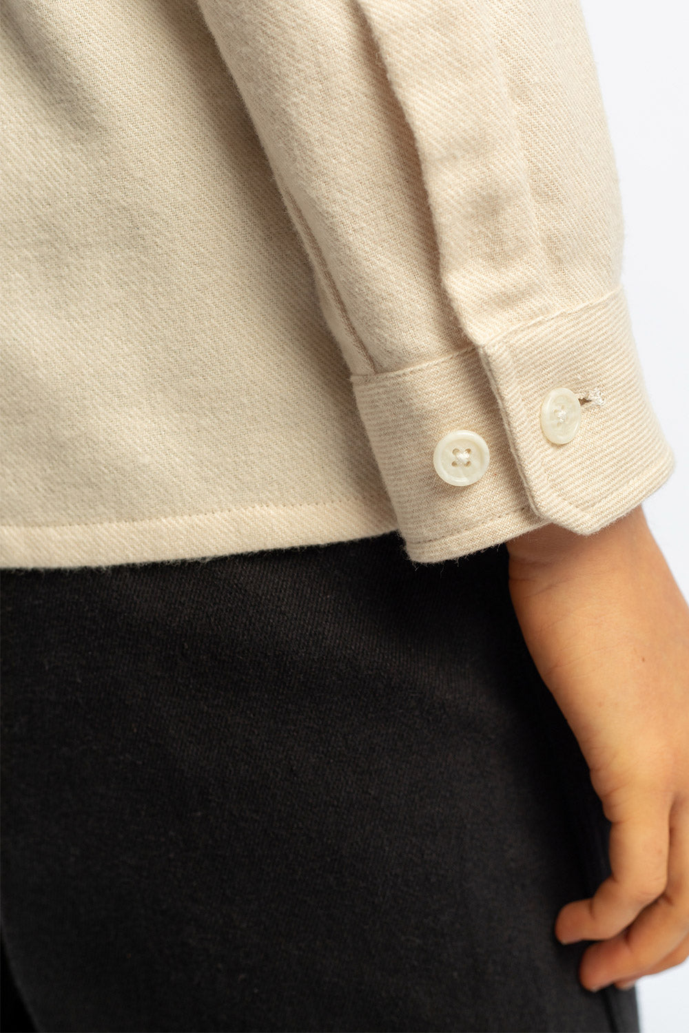 Flanell Overshirt Cream - Womens - ROTHOLZ