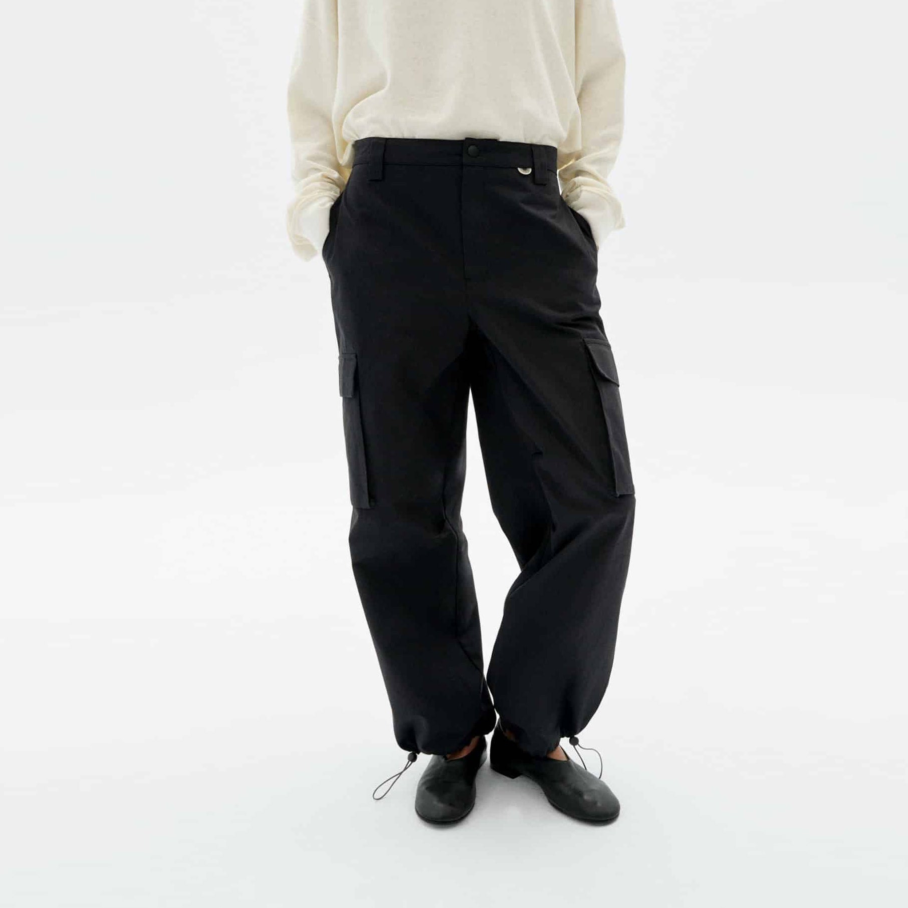 Val Cargo Pants Black Organic Cotton