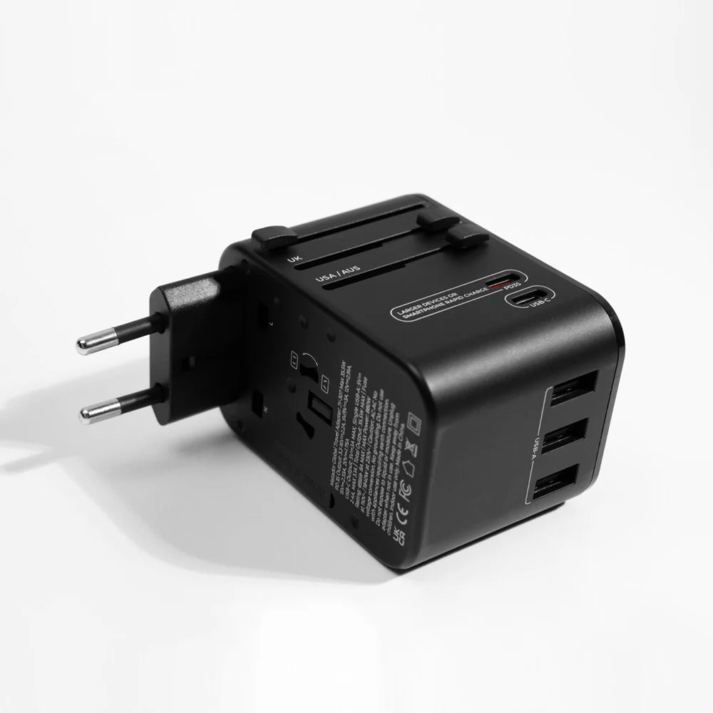Global Travel Adapter Black