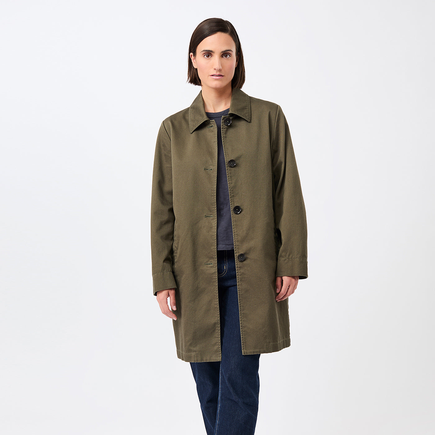 Blain Coat Organic Cotton Stone Moss