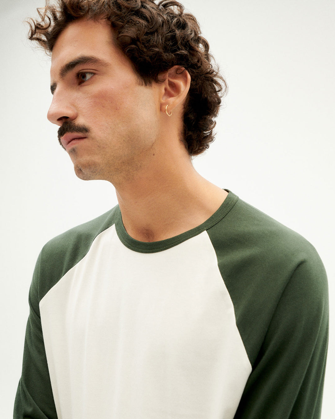 Baseball Longsleeve T-shirt Green - THINKING MU