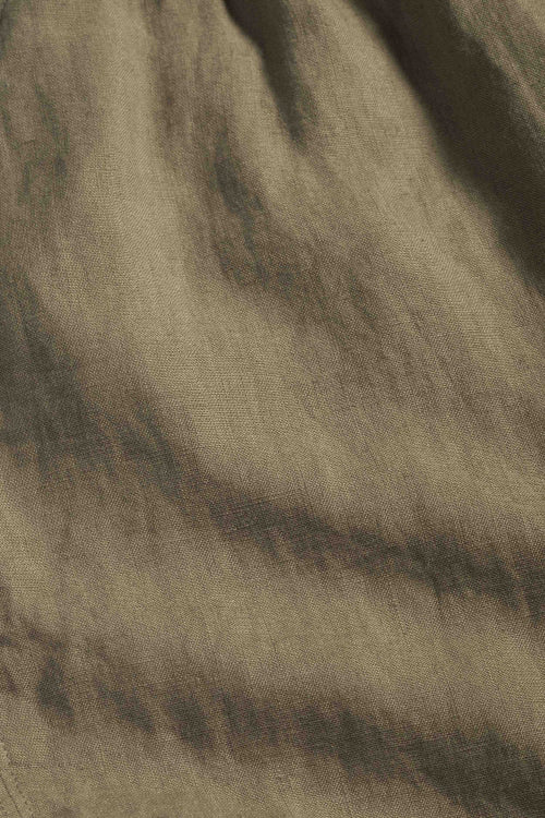 Juntoku Linen Shirt Bungee Cord - KINGS OF INDIGO