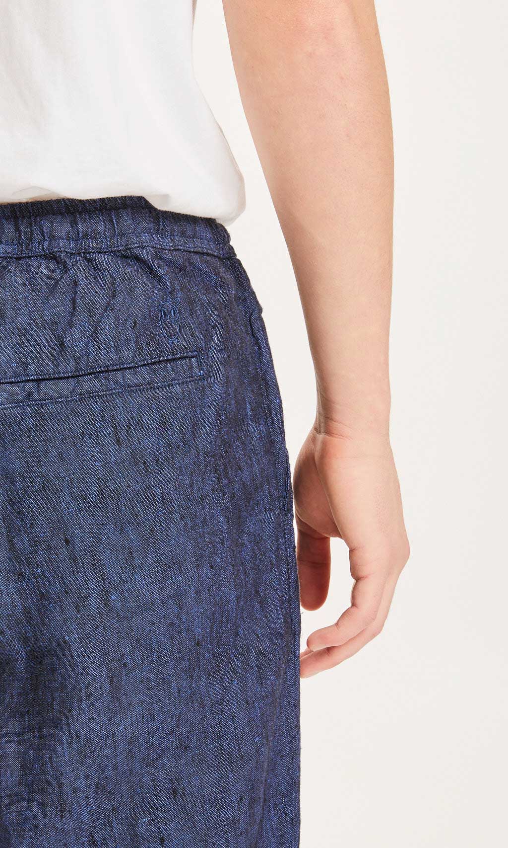 Fig Linen Pants Navy -  KNOWLEDGE COTTON APPAREL