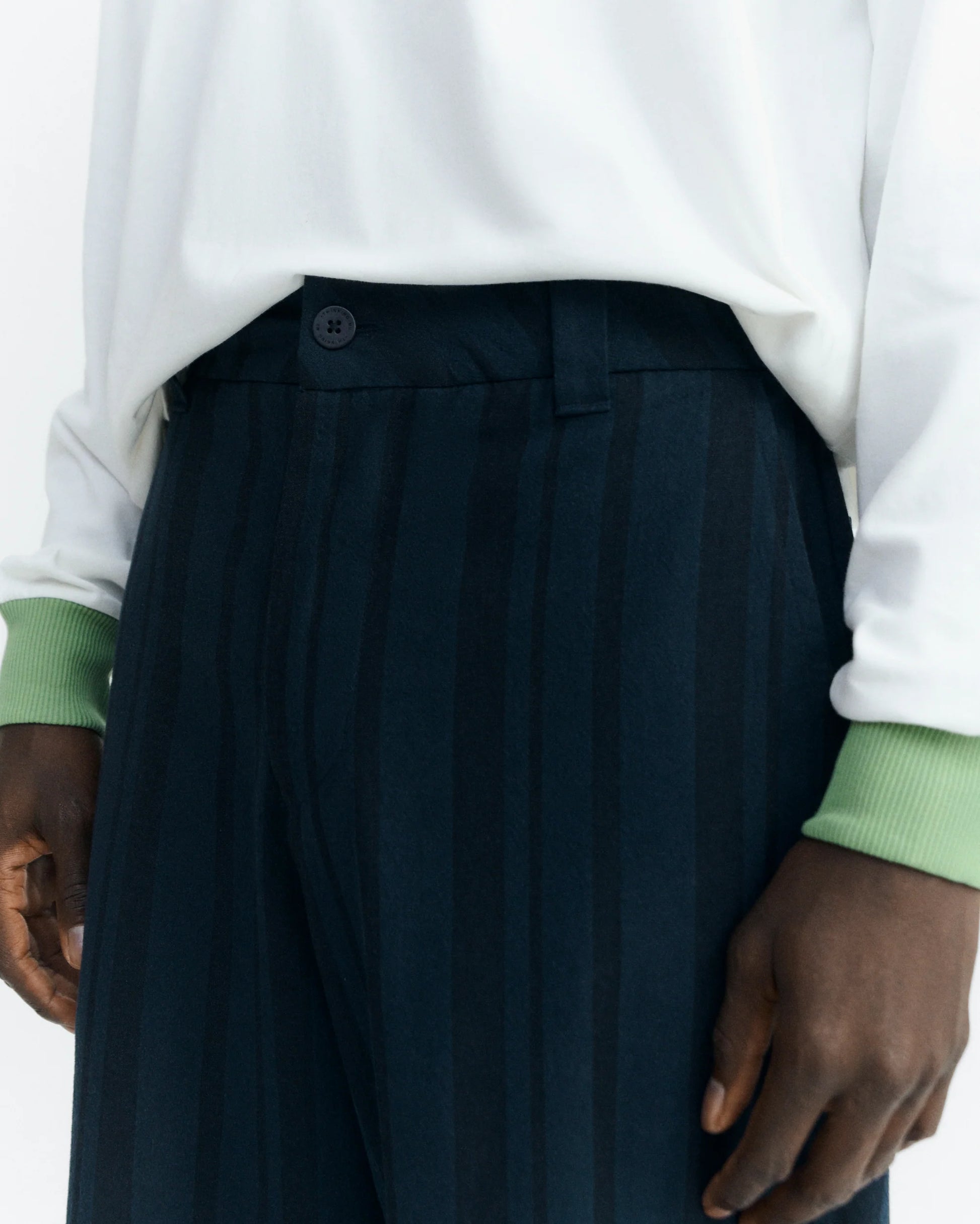 Marc Navy Dappled Stripes Pants