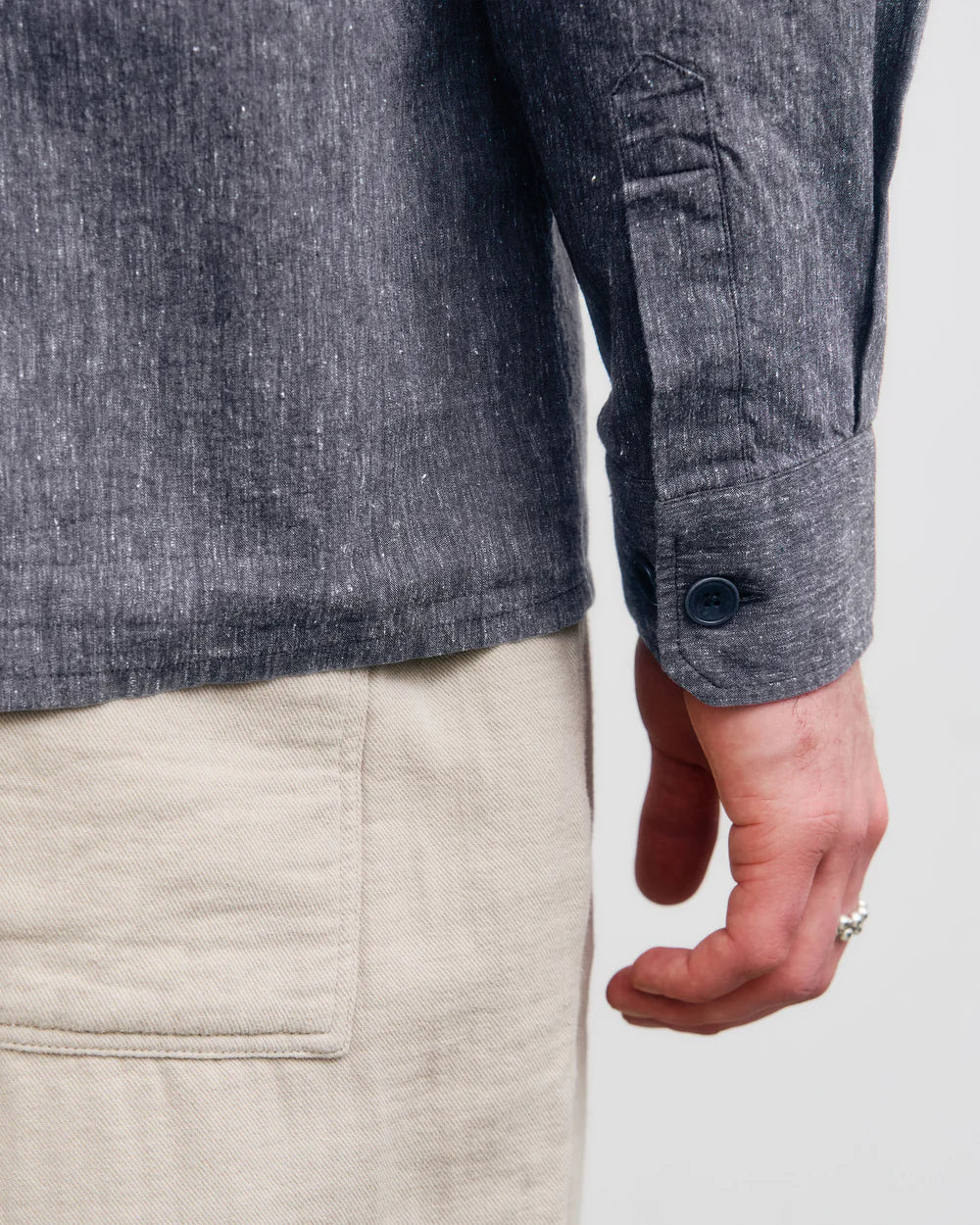 Casual Shirt Speckled Navy Organic Cotton