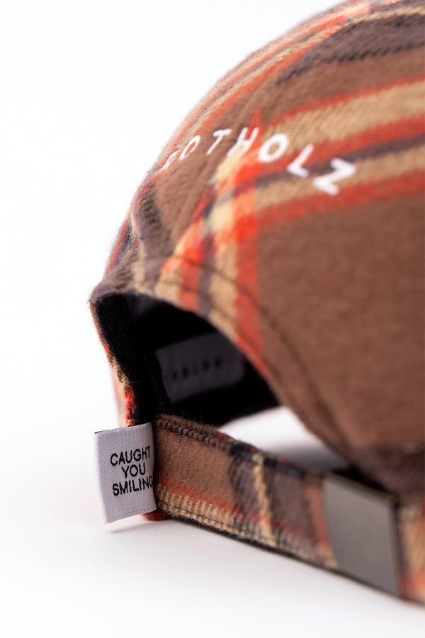 Flannel Floppy Cap Red/Brown Check - ROTHOLZ