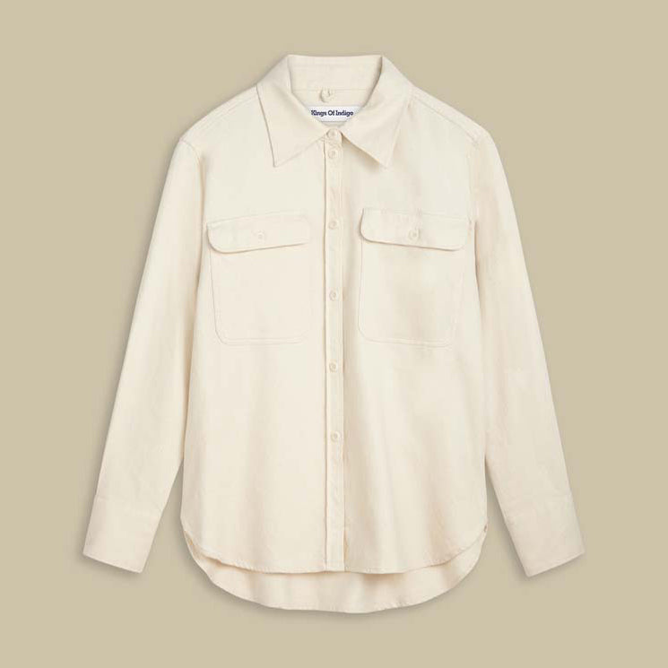 Charlene Ecru Overshirt - KINGS OF INDIGO