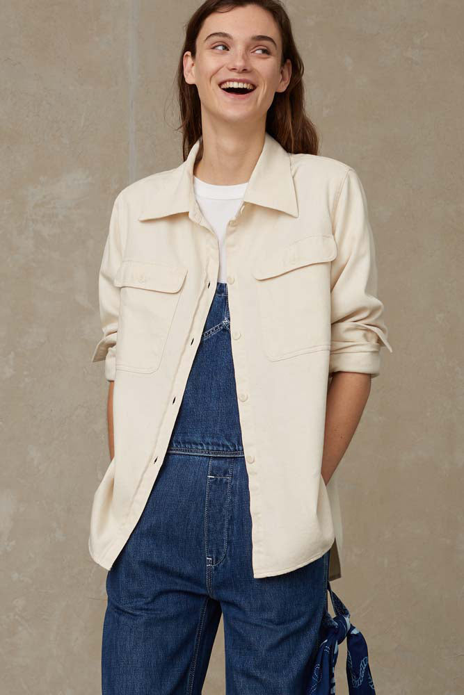 Charlene Ecru Overshirt - KINGS OF INDIGO