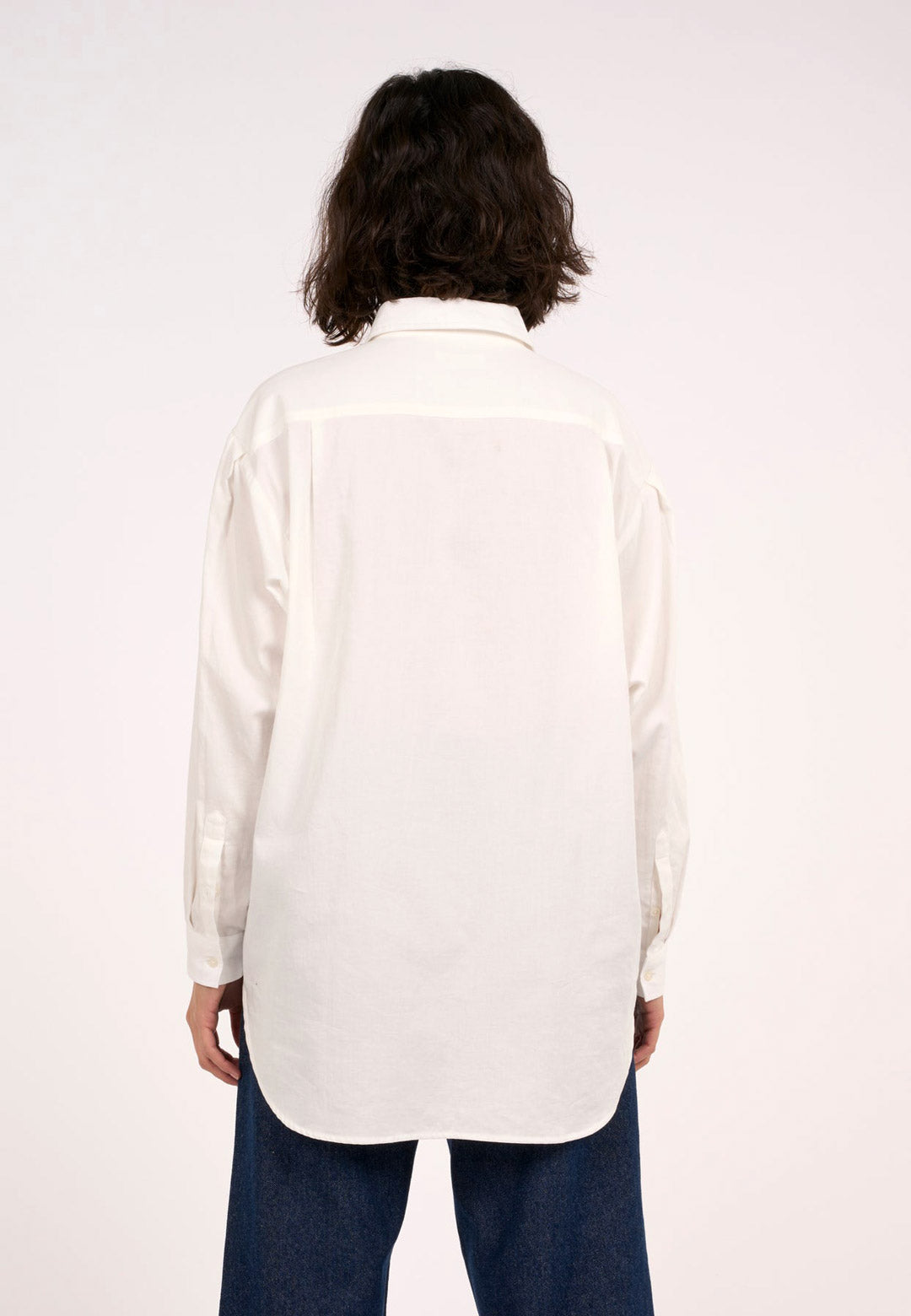 Classic Volume Sleeve Shirt Snow White - KNOWLEDGE COTTON APPAREL