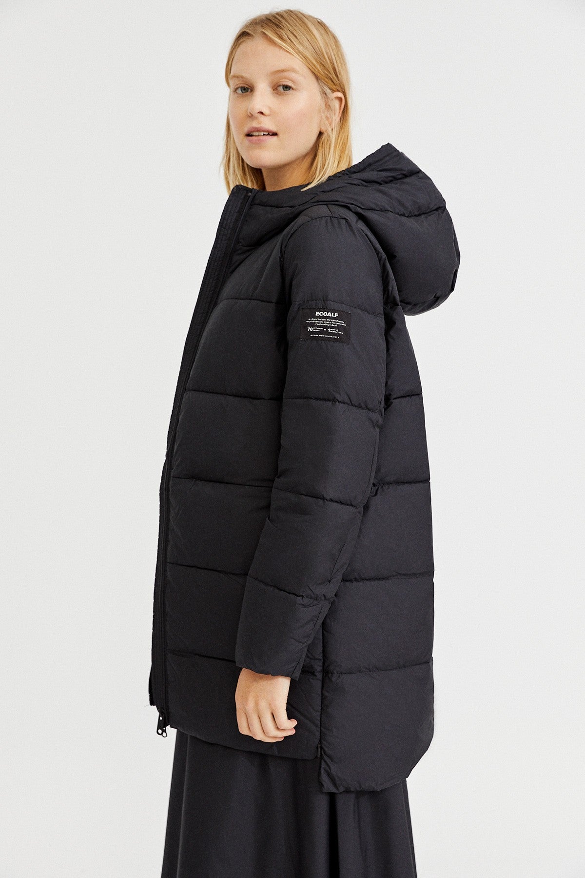 Marangu Puffer Coat Black - ECOALF