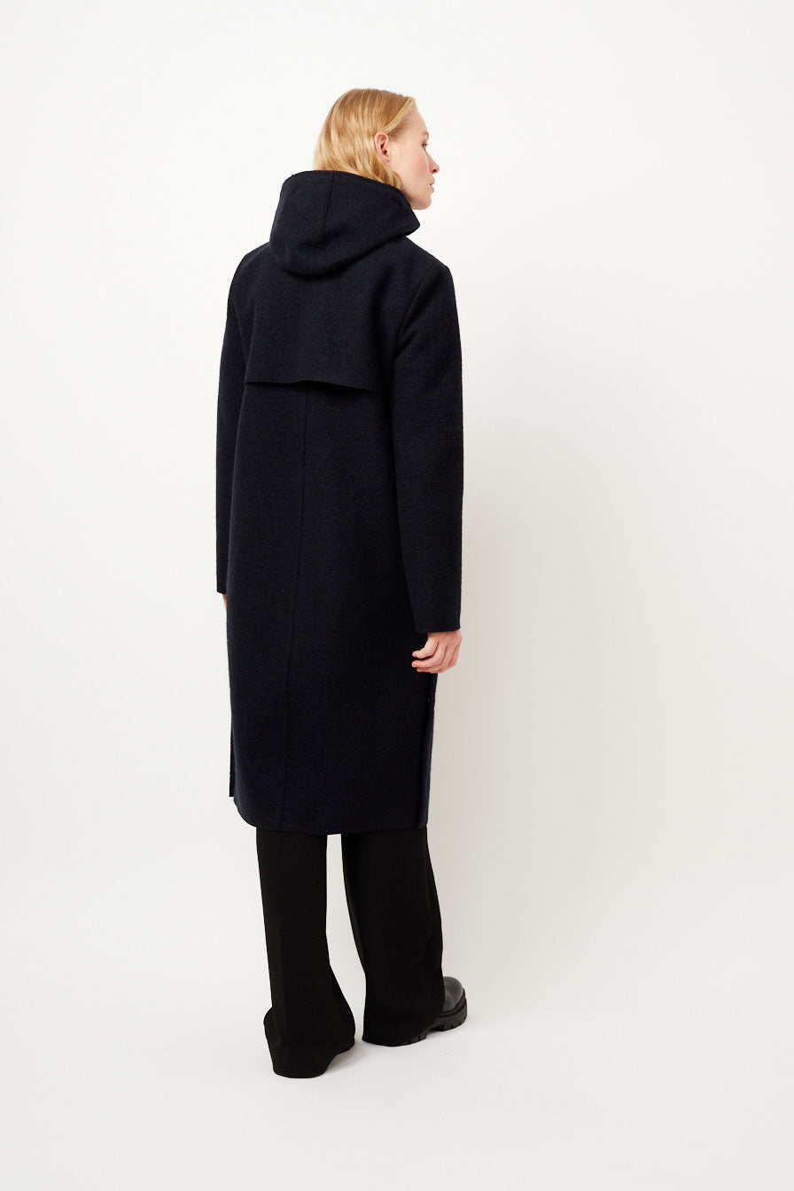 Coat Organic Wool Milport Carbon - LANGERCHEN