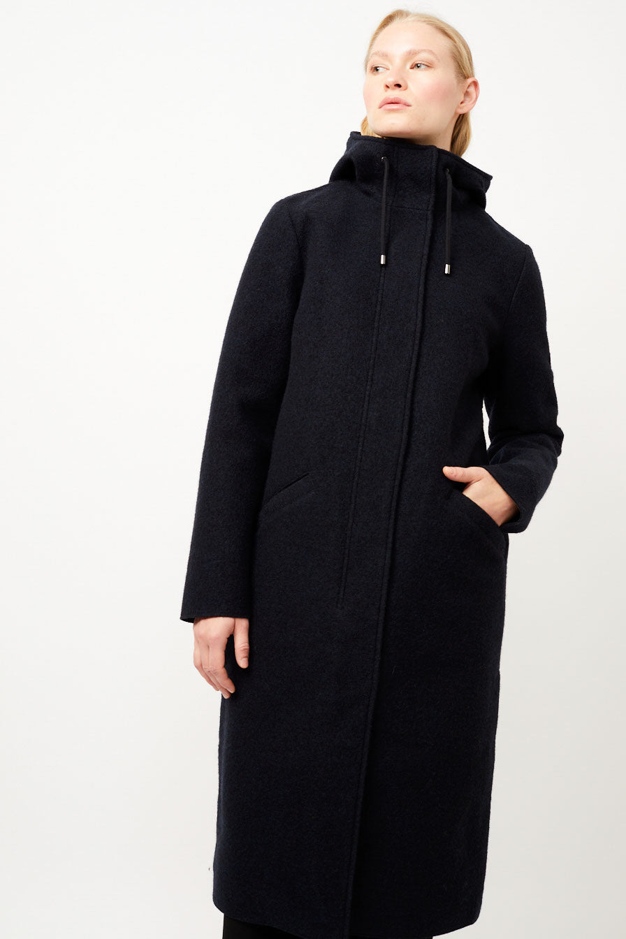 Coat Organic Wool Milport Carbon - LANGERCHEN