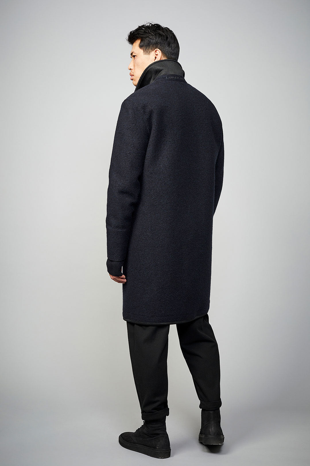 Straiton Wool Coat Carbon - LANGERCHEN