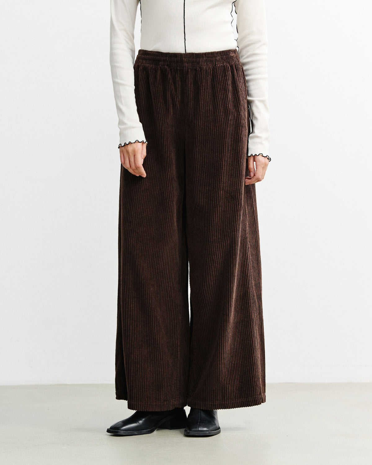 Cord Flared Unisex Pant Chocolate Brown
