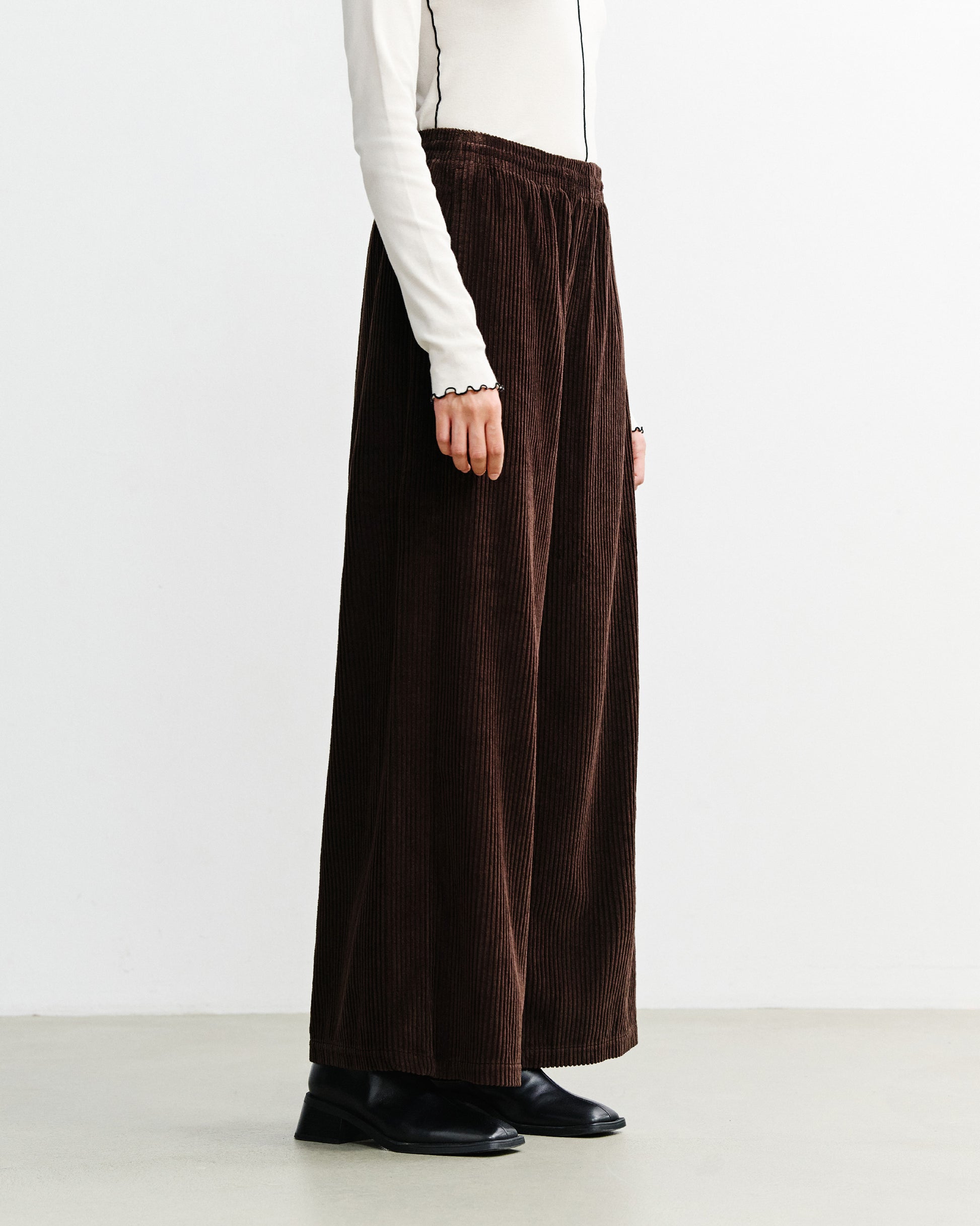 Cord Flared Unisex Pant Chocolate Brown