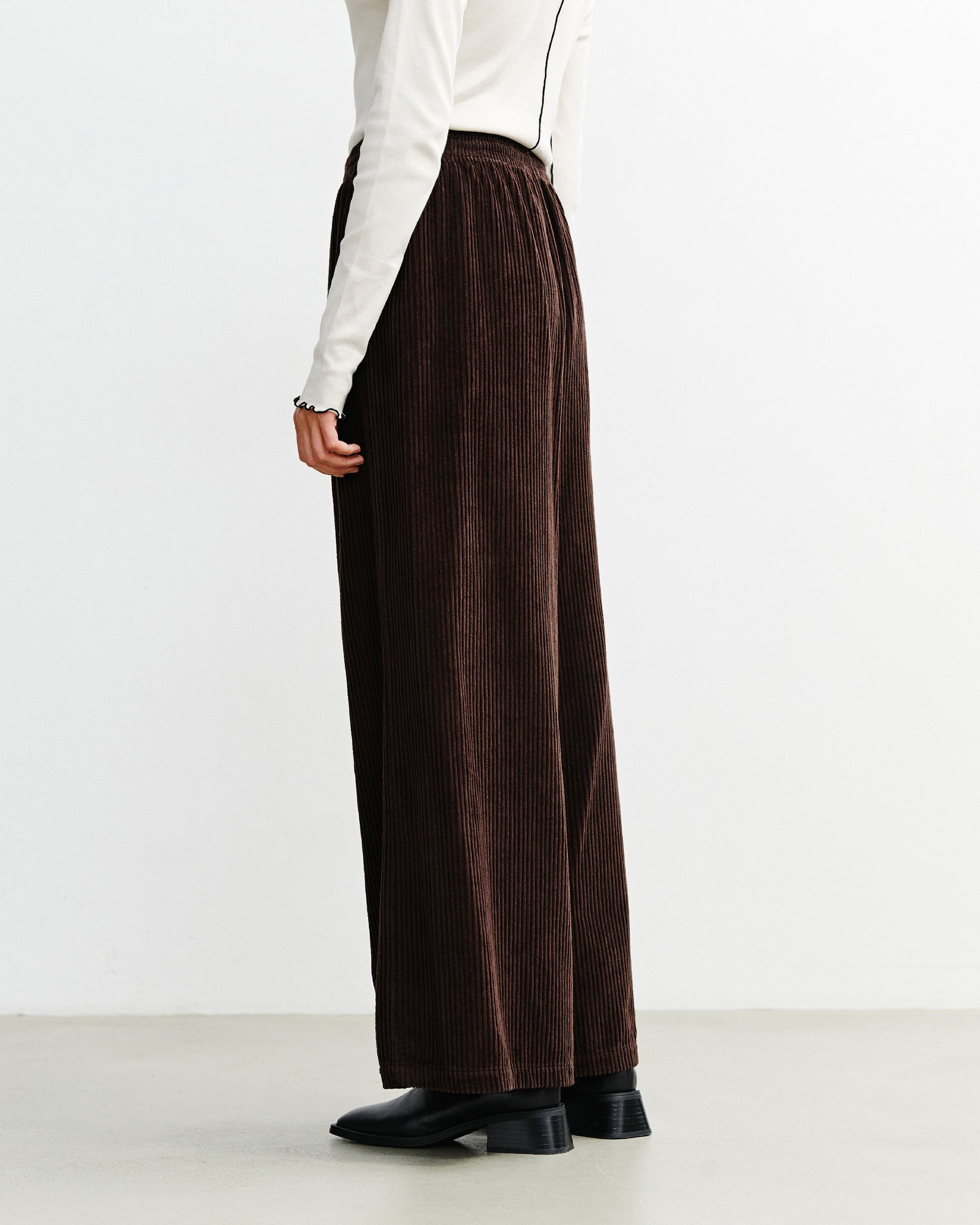 Cord Flared Unisex Pant Chocolate Brown