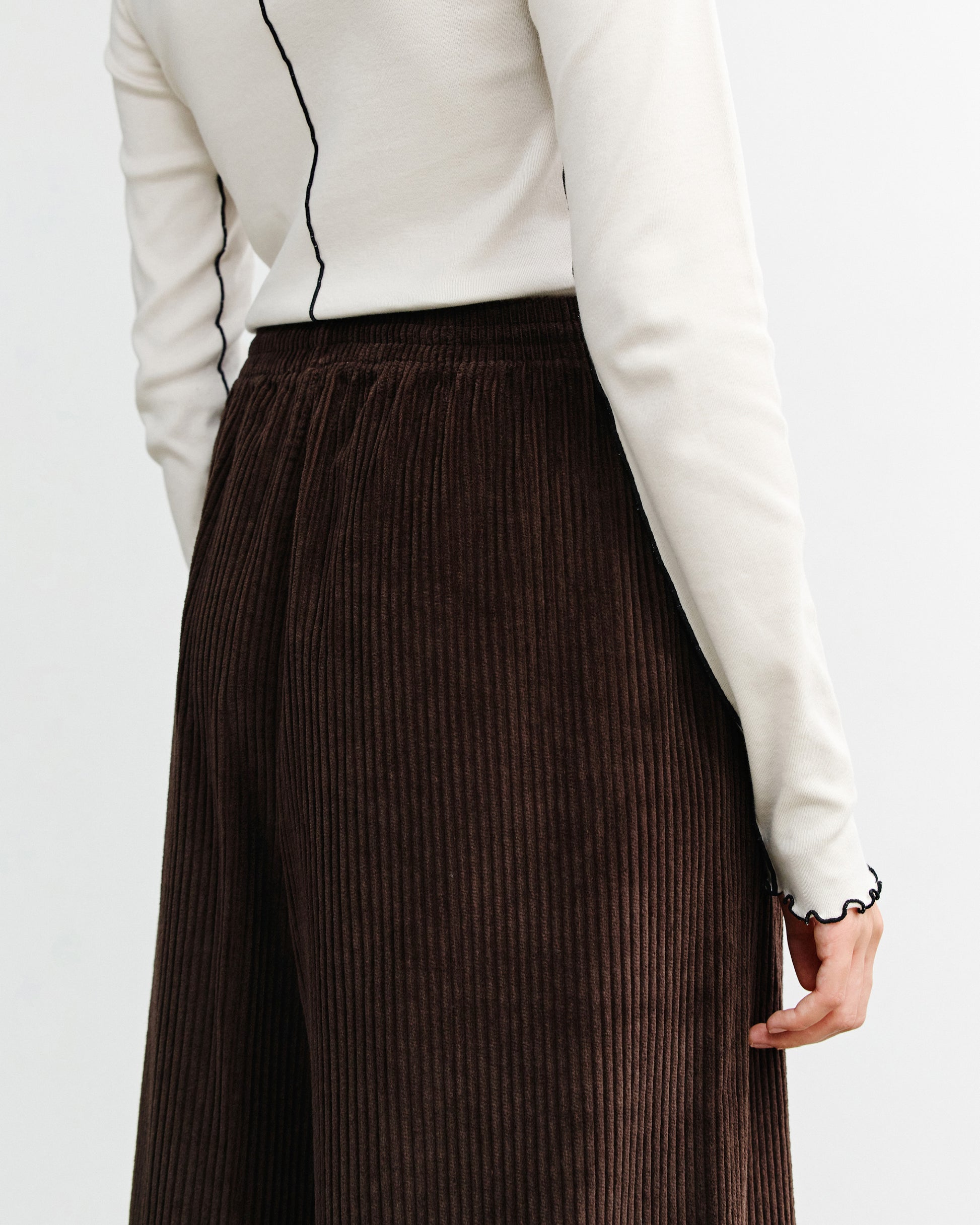Cord Flared Unisex Pant Chocolate Brown
