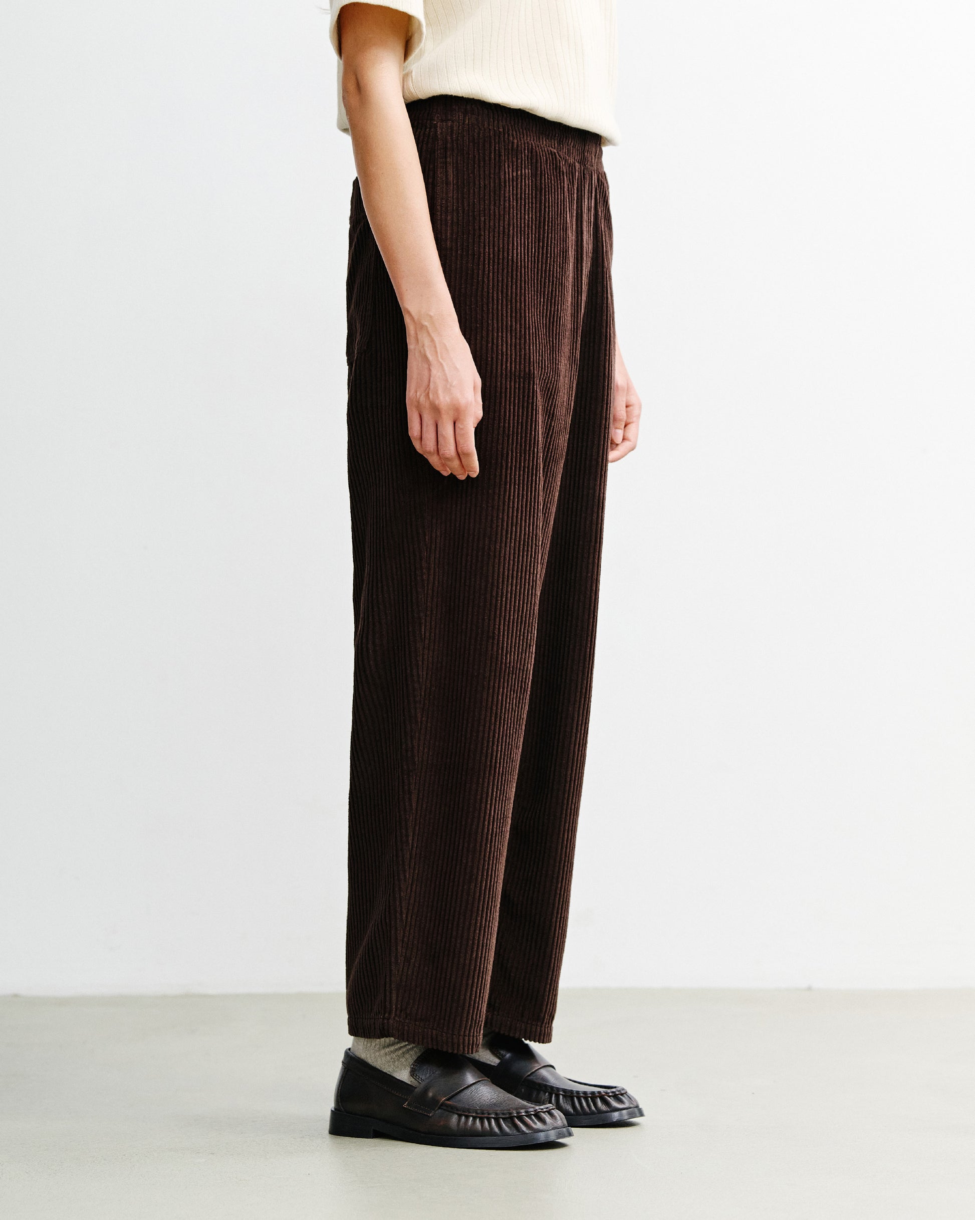 Cord Wide Unisex Pant Chocolate Brown
