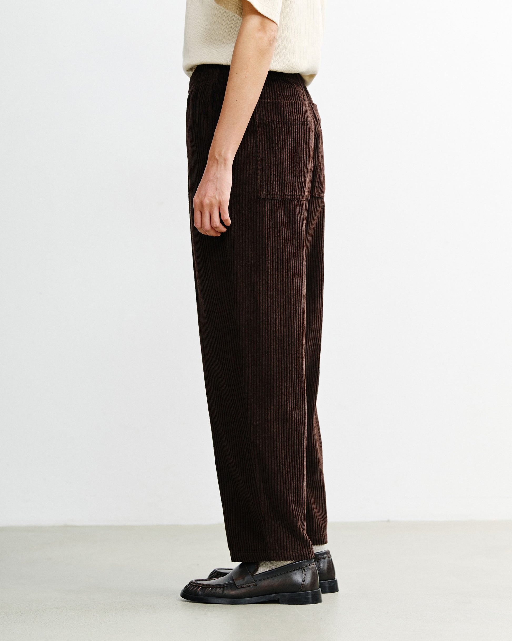 Cord Wide Unisex Pant Chocolate Brown