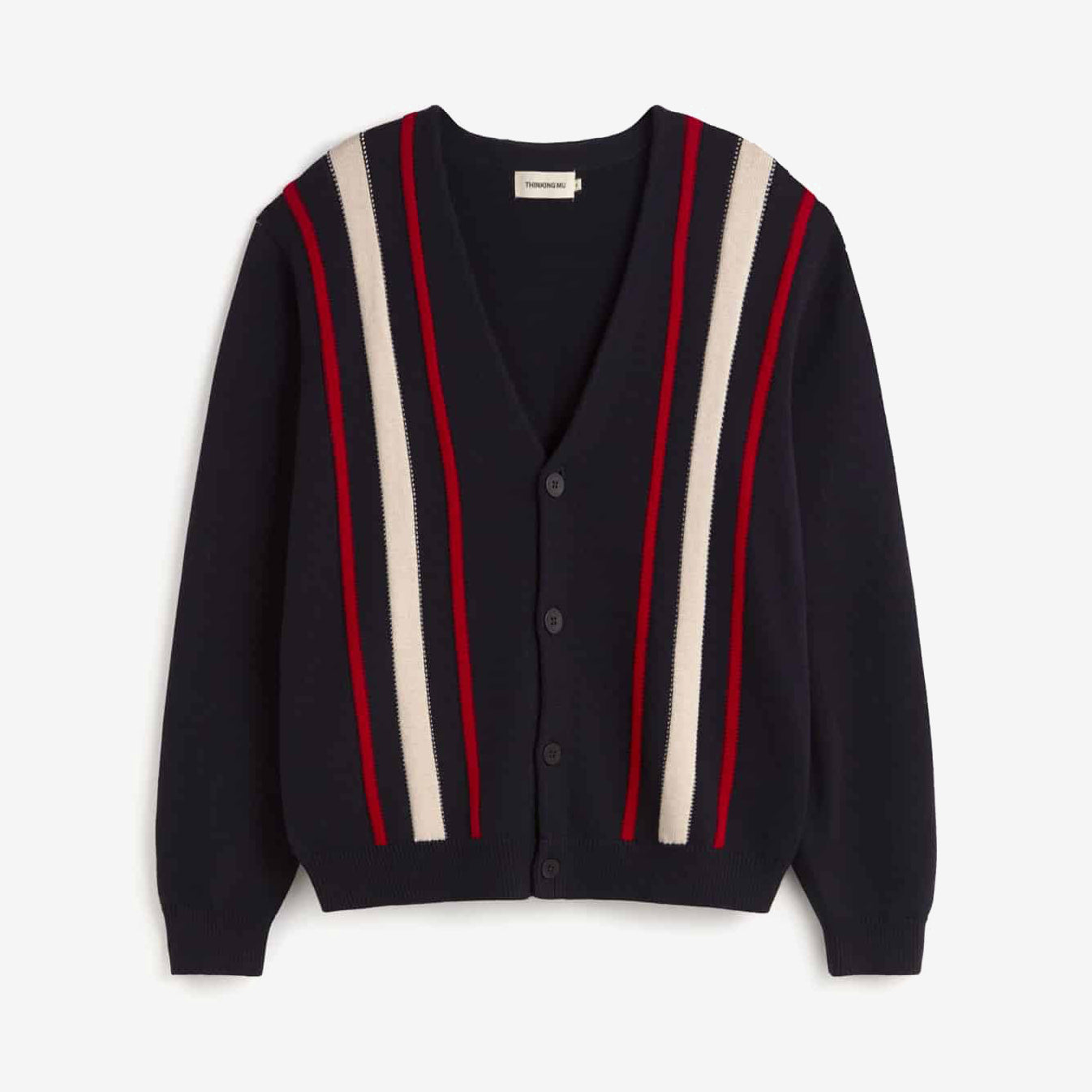 Creed Knitted Wool Blend Cardigan Navy