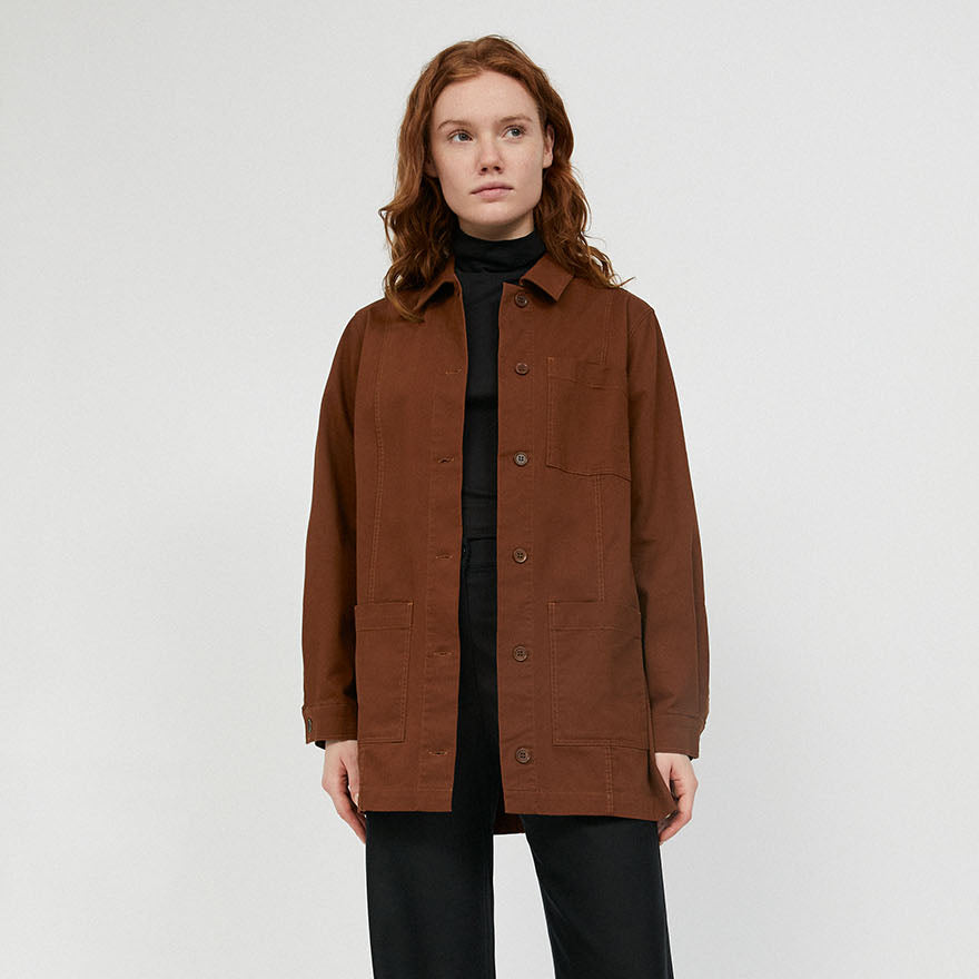 Mirjaam Overshirt Jacket Cacao - ARMEDANGELS