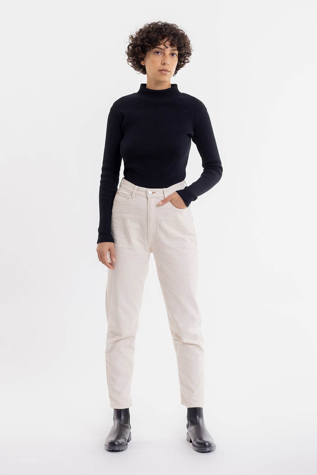 Mock Neck Longsleeve Black - ROTHOLZ
