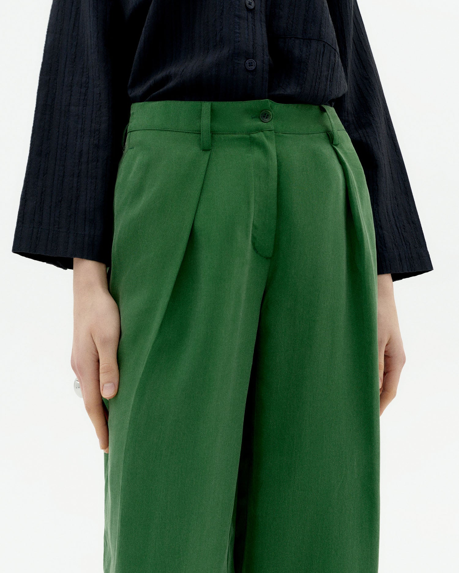 Cirila Cupro Pants Dill Green