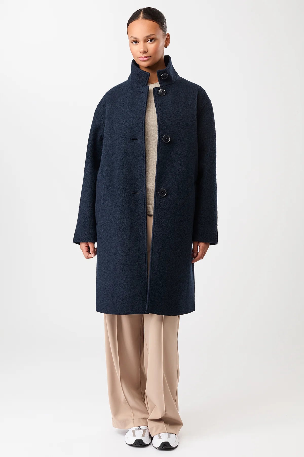Pennfield Organic Wool Coat Navy