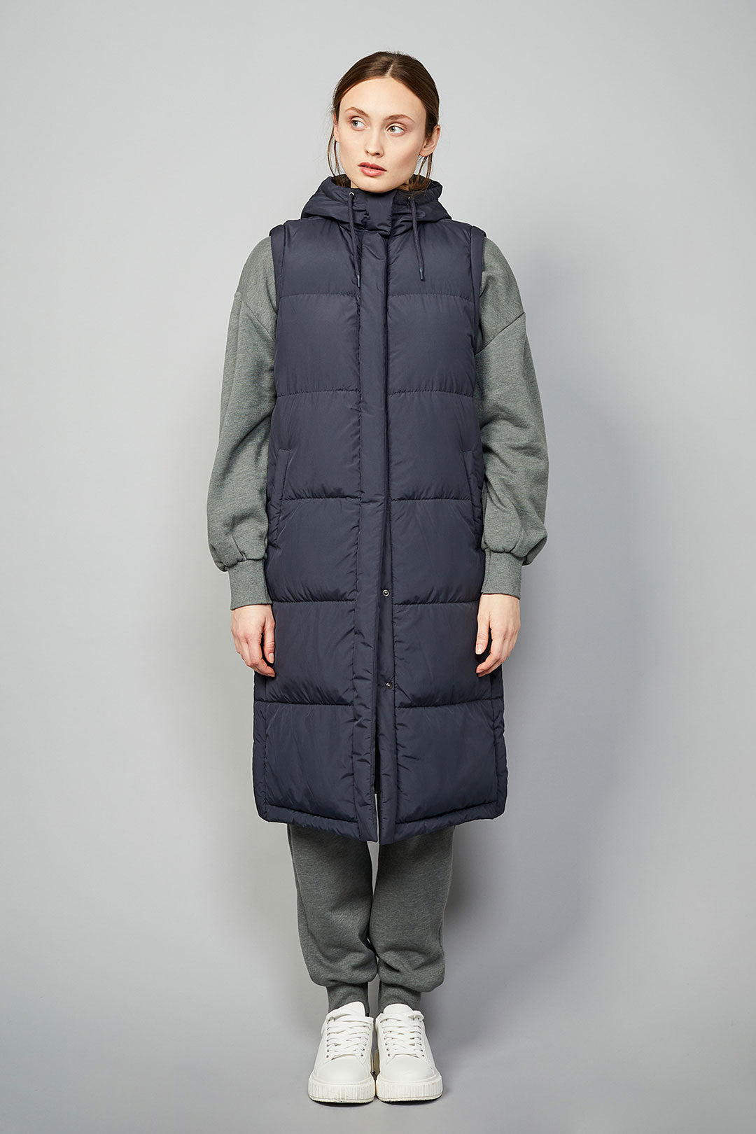 Danville Vest Vegan Steel Blue - LANGERCHEN