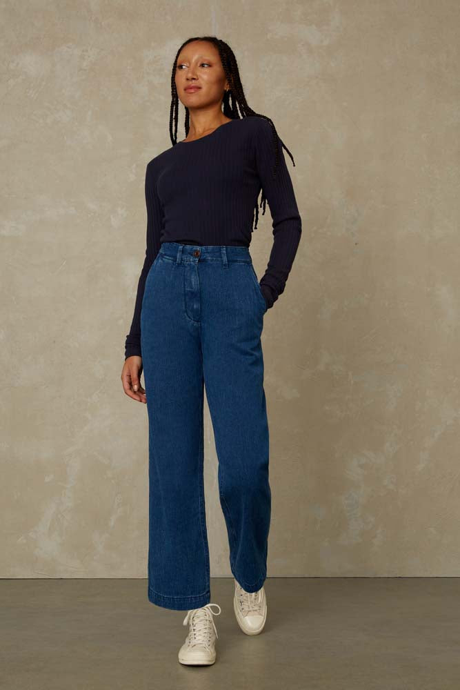 Daria Hemp Pants High Waist - KINGS OF INDIGO
