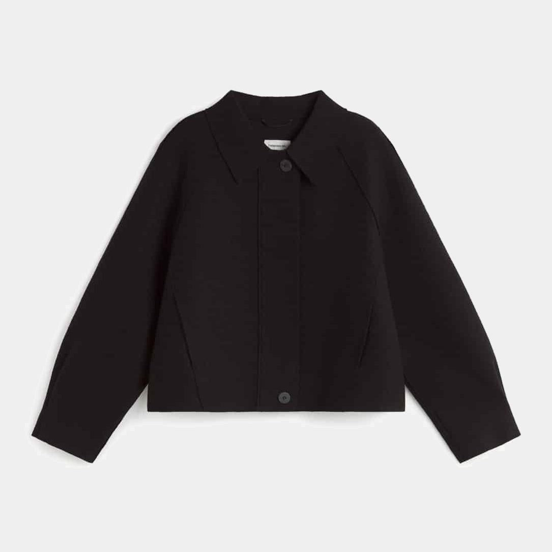 Daria Relaxed Fine Wool Jacket Black