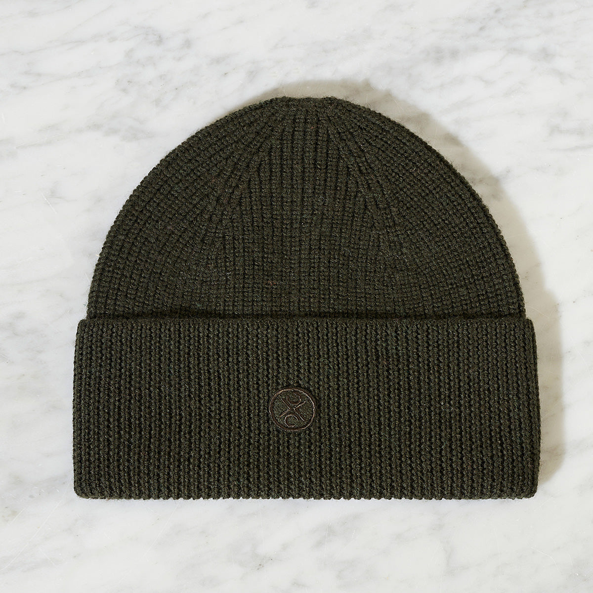 Organic Wool Beanie Dark Olive - LANGERCHEN