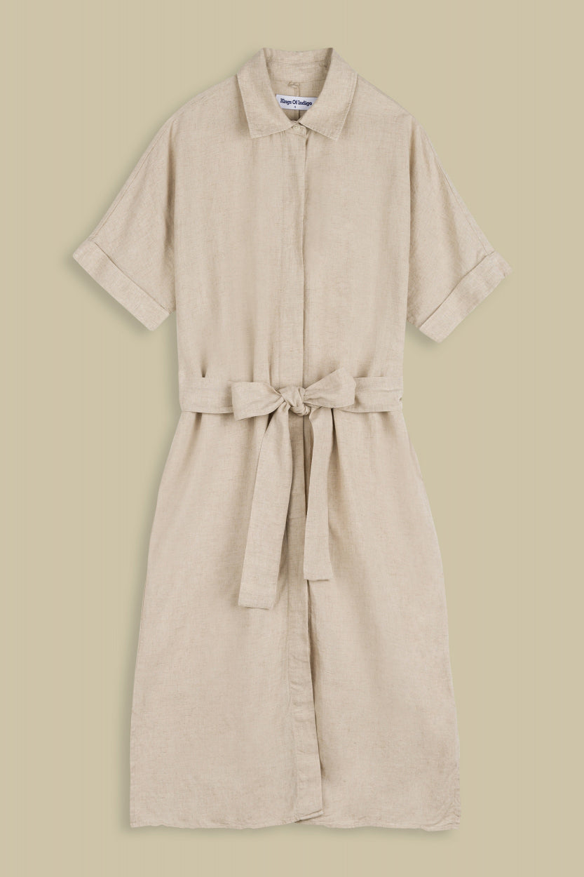 Dione Linen Tencel Dress - KINGS OF INDIGO