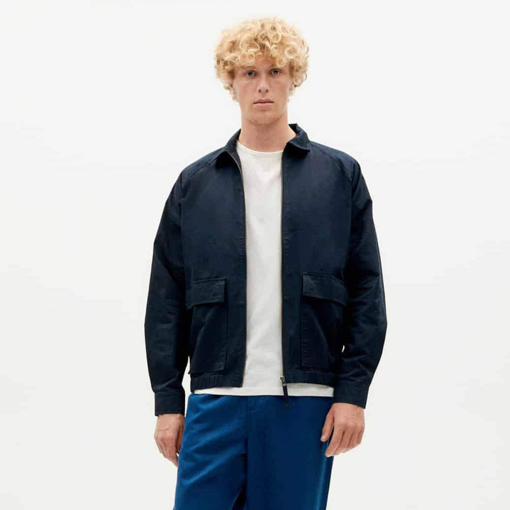 Dragonfly Jacket Organic Navy - THINKING MU