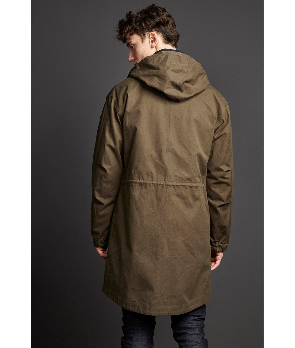 Stockton Parka Military Waxed - LANGERCHEN