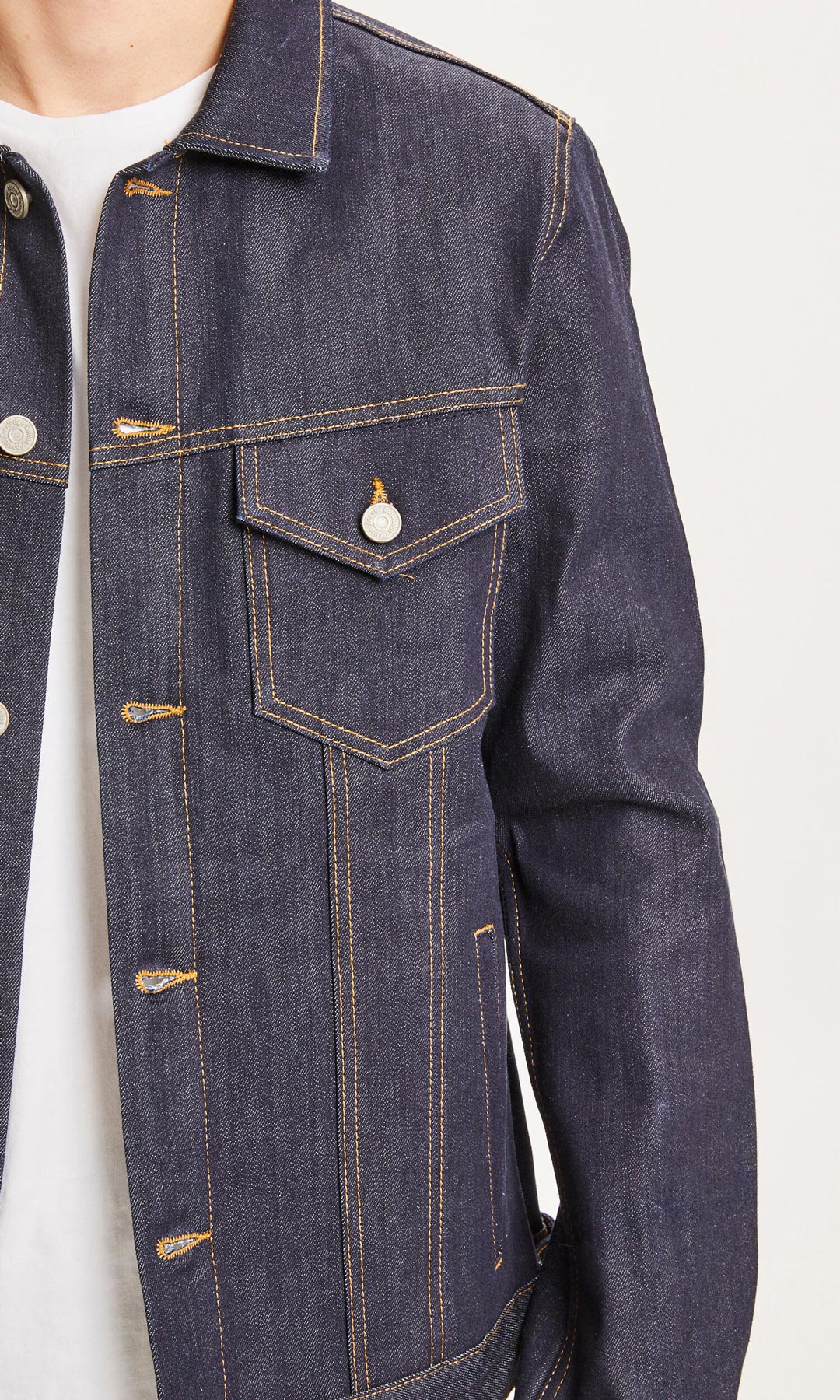 Fry Raw Blue Selvedge Denim Jacket - KNOWLEDGE COTTON APPAREL